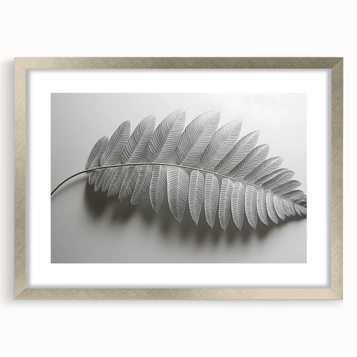 Minimalist Monochrome Leaf – Fine Art Botanical Photography