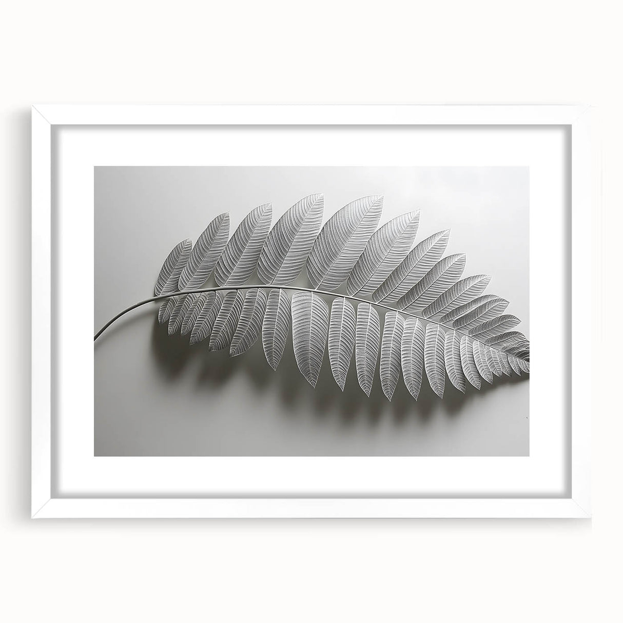 Minimalist Monochrome Leaf – Fine Art Botanical Photography