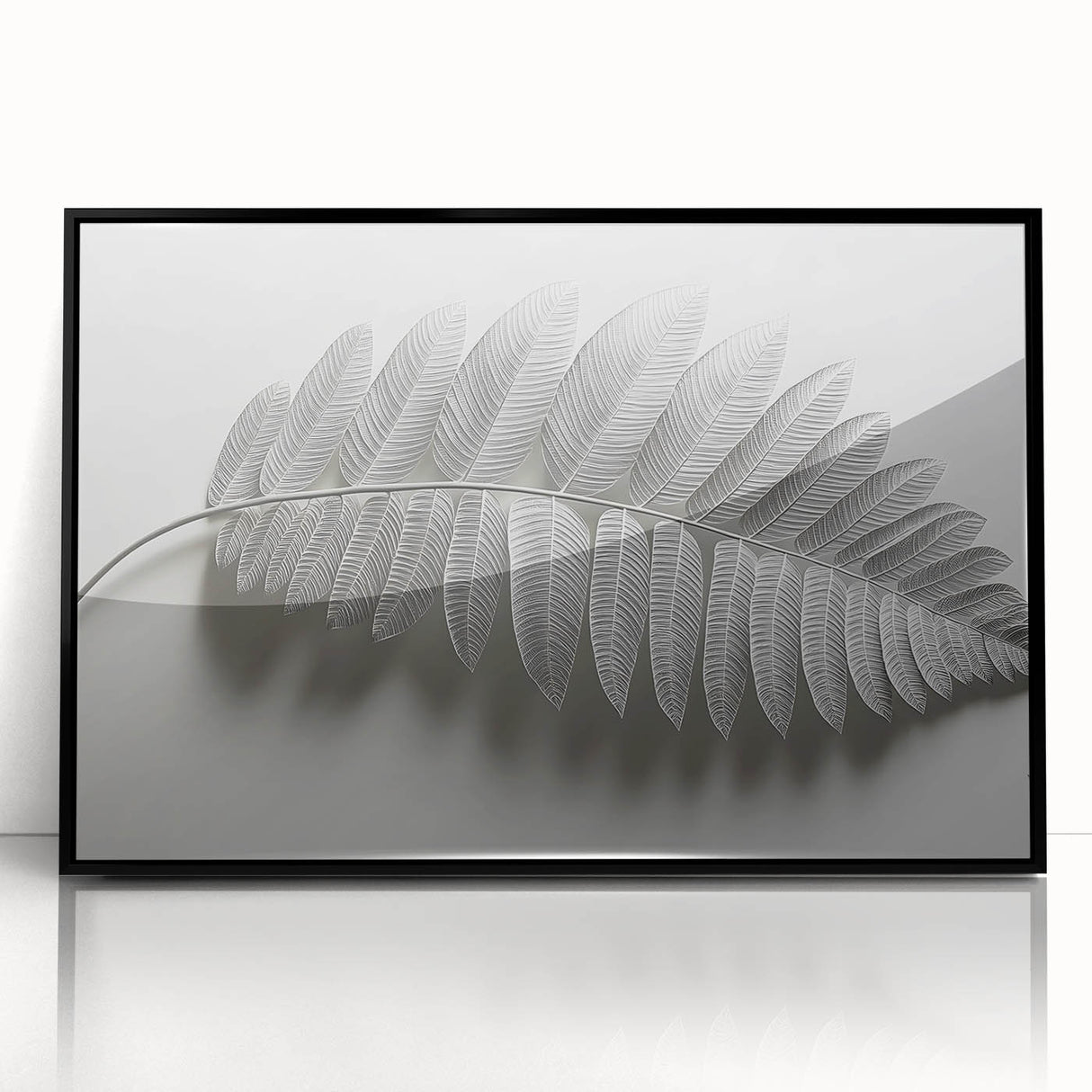 Minimalist Monochrome Leaf – Fine Art Botanical Photography