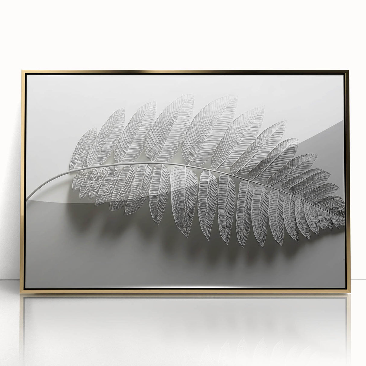 Minimalist Monochrome Leaf – Fine Art Botanical Photography