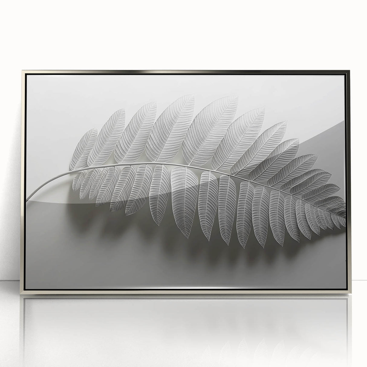 Minimalist Monochrome Leaf – Fine Art Botanical Photography