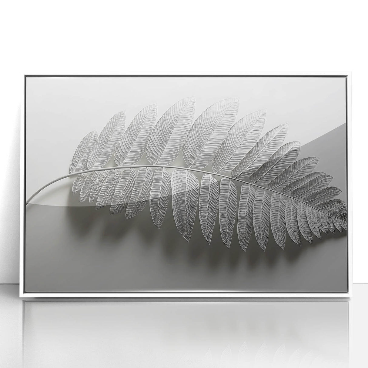 Minimalist Monochrome Leaf – Fine Art Botanical Photography