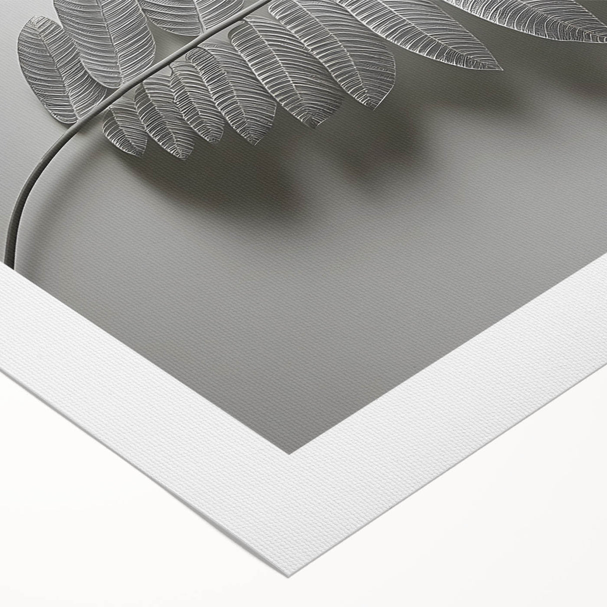 Minimalist Monochrome Leaf – Fine Art Botanical Photography