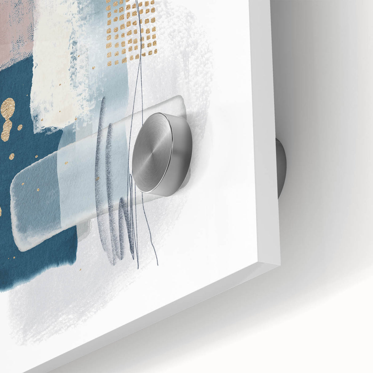 Minimalist abstract canvas prints – cool toned geometric wall decor