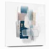 Minimalist abstract canvas prints – cool toned geometric wall decor