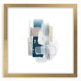 Minimalist abstract canvas prints – cool toned geometric wall decor