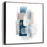 Minimalist abstract canvas prints – cool toned geometric wall decor