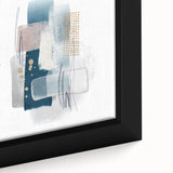 Minimalist abstract canvas prints – cool toned geometric wall decor