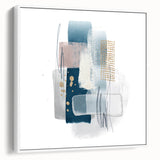 Minimalist abstract canvas prints – cool toned geometric wall decor