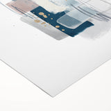 Minimalist abstract canvas prints – cool toned geometric wall decor