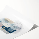 Minimalist abstract canvas prints – cool toned geometric wall decor