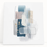 Minimalist abstract canvas prints – cool toned geometric wall decor