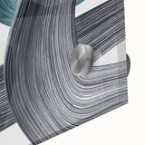 Minimalist Wall Decor - Teal and Black Abstract Art Print