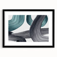 Minimalist Wall Decor - Teal and Black Abstract Art Print