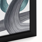 Minimalist Wall Decor - Teal and Black Abstract Art Print