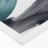 Minimalist Wall Decor - Teal and Black Abstract Art Print