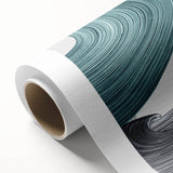 Minimalist Wall Decor - Teal and Black Abstract Art Print