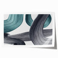 Minimalist Wall Decor - Teal and Black Abstract Art Print
