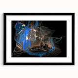 Modern Abstract Painting – Bold Royal Blue & Gold Canvas Art