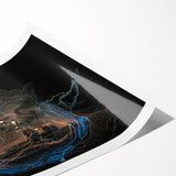 Modern Abstract Painting – Bold Royal Blue & Gold Canvas Art