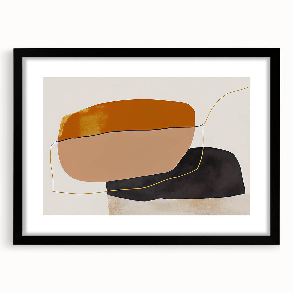 Shop Modern Abstract Canvas Prints - Bold Shapes in Earth Tones
