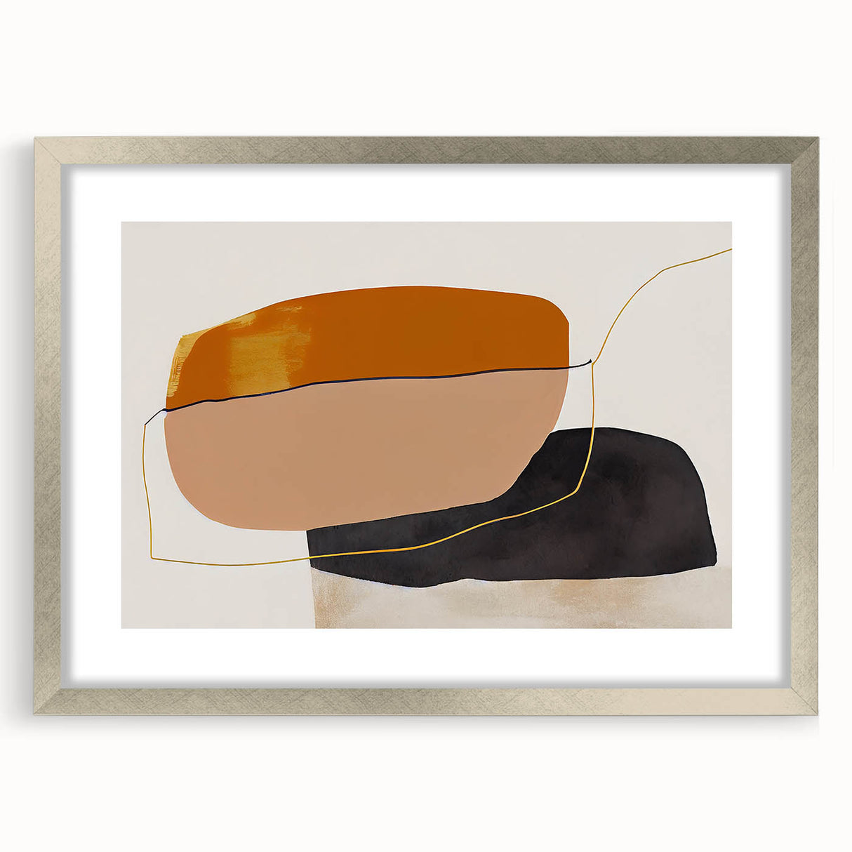 Shop Modern Abstract Canvas Prints - Bold Shapes in Earth Tones