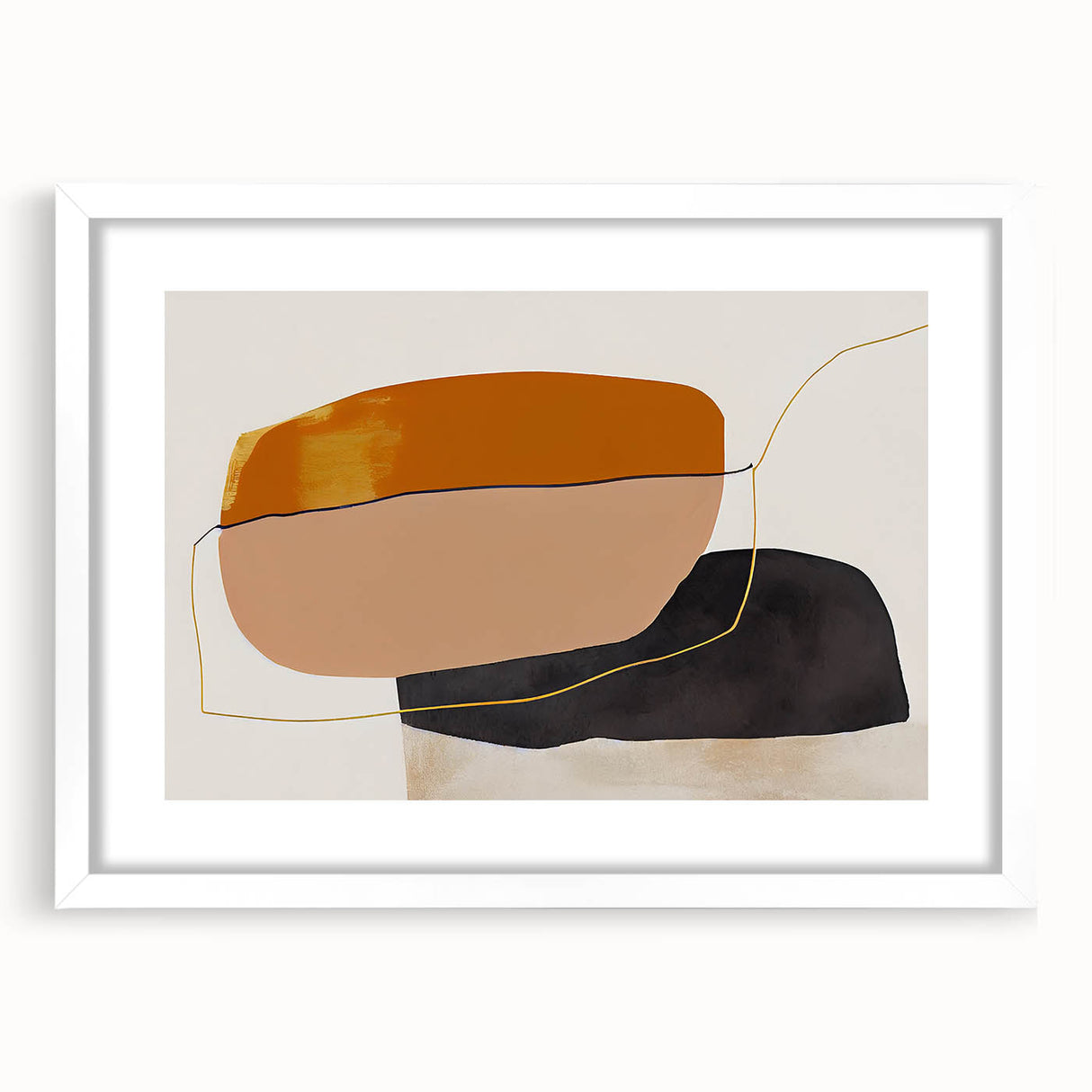 Shop Modern Abstract Canvas Prints - Bold Shapes in Earth Tones
