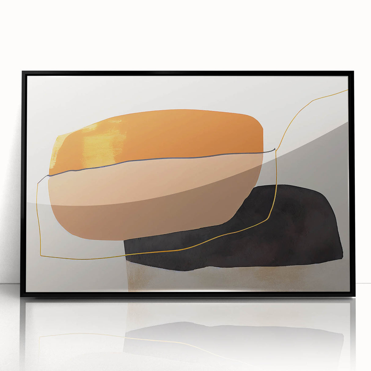 Shop Modern Abstract Canvas Prints - Bold Shapes in Earth Tones