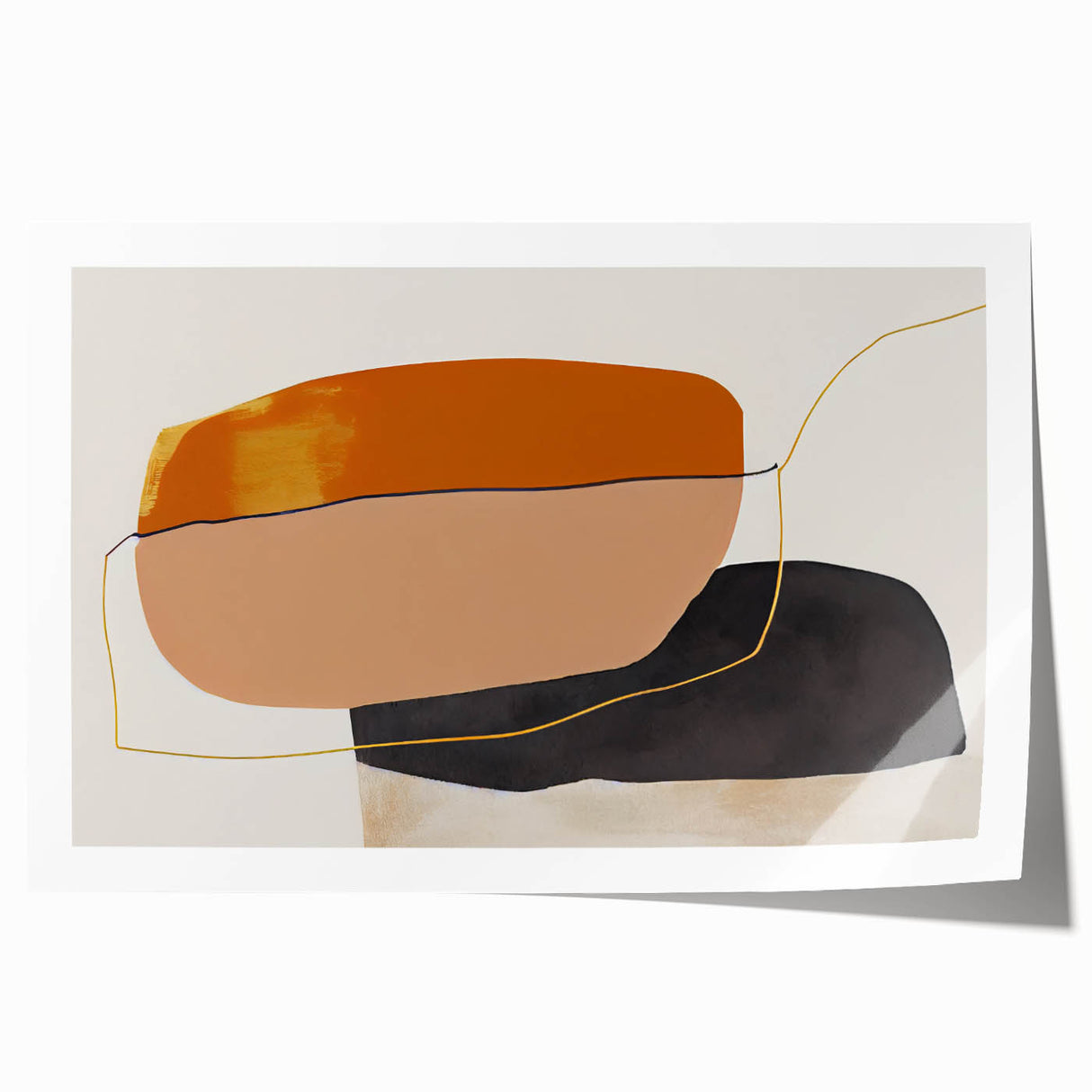 Shop Modern Abstract Canvas Prints - Bold Shapes in Earth Tones