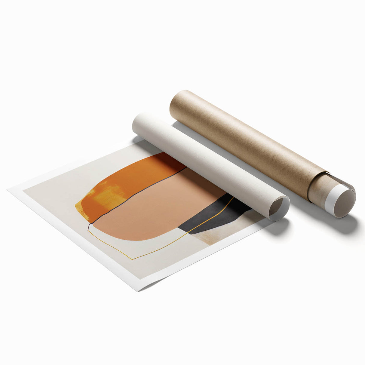 Shop Modern Abstract Canvas Prints - Bold Shapes in Earth Tones