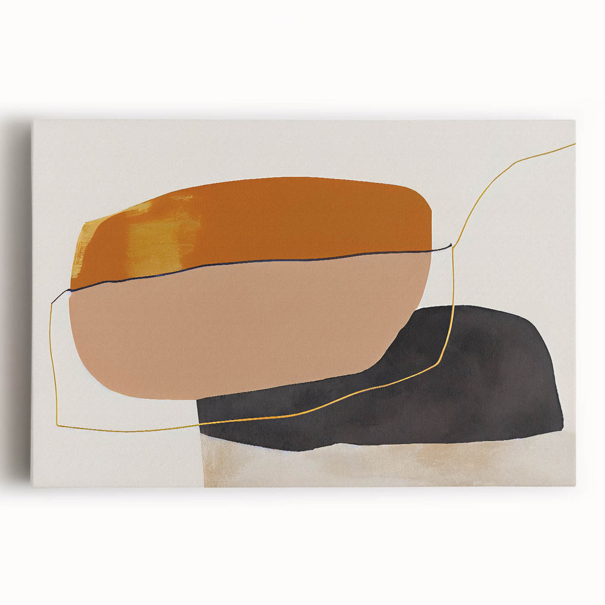 Shop Modern Abstract Canvas Prints - Bold Shapes in Earth Tones