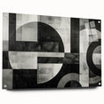 Black and White Geometric Wall Art - Modern Abstract Canvas