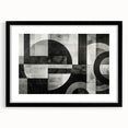 Black and White Geometric Wall Art - Modern Abstract Canvas