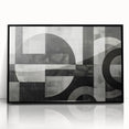 Black and White Geometric Wall Art - Modern Abstract Canvas