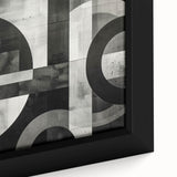 Black and White Geometric Wall Art - Modern Abstract Canvas