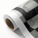 Black and White Geometric Wall Art - Modern Abstract Canvas