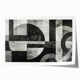 Black and White Geometric Wall Art - Modern Abstract Canvas