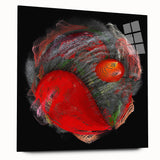 Swirling Red Orbit – Colorful Abstract Wall Hangings for Home