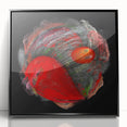 Swirling Red Orbit – Colorful Abstract Wall Hangings for Home