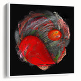 Swirling Red Orbit – Colorful Abstract Wall Hangings for Home