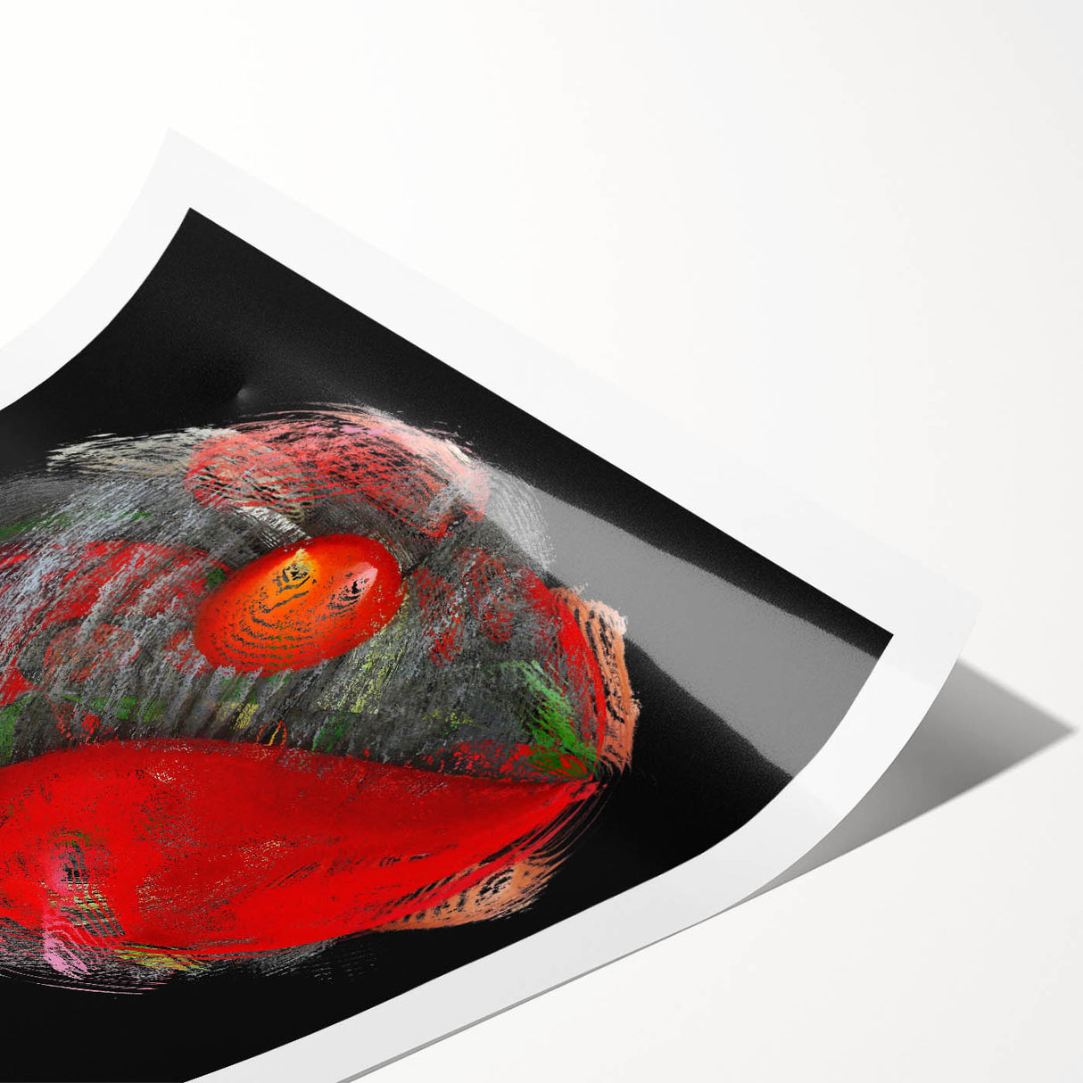 Swirling Red Orbit – Colorful Abstract Wall Hangings for Home