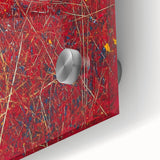 Fiery Abstract Expressionist Wall Art – Bold Red Canvas Print