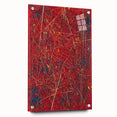 Fiery Abstract Expressionist Wall Art – Bold Red Canvas Print