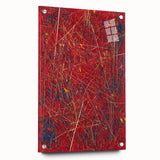 Fiery Abstract Expressionist Wall Art – Bold Red Canvas Print