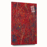 Fiery Abstract Expressionist Wall Art – Bold Red Canvas Print