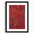 Fiery Abstract Expressionist Wall Art – Bold Red Canvas Print