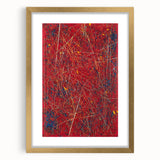 Fiery Abstract Expressionist Wall Art – Bold Red Canvas Print