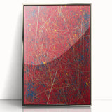 Fiery Abstract Expressionist Wall Art – Bold Red Canvas Print