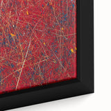 Fiery Abstract Expressionist Wall Art – Bold Red Canvas Print