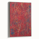 Fiery Abstract Expressionist Wall Art – Bold Red Canvas Print
